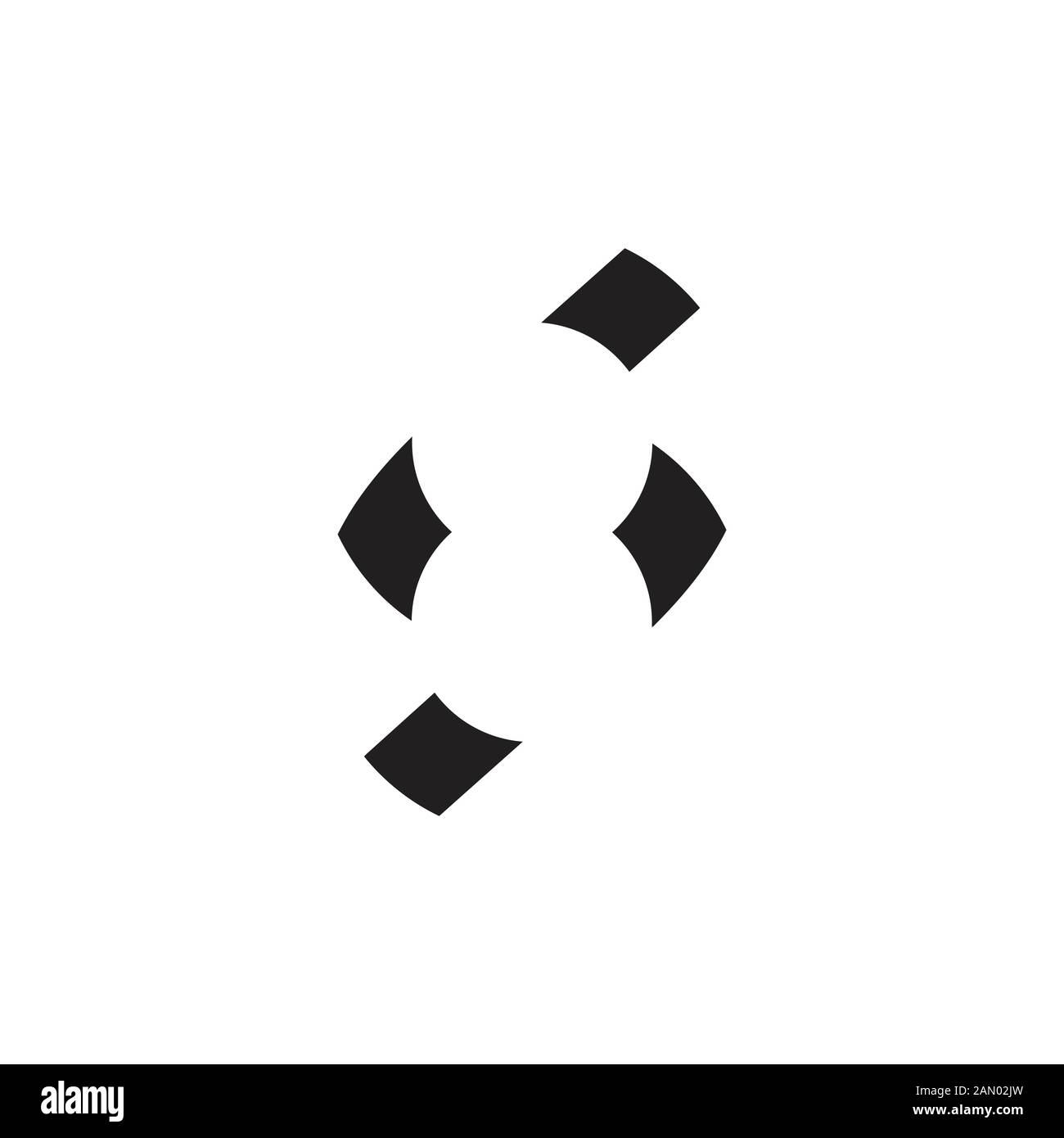 number 8 negative space logo vector Stock Vector