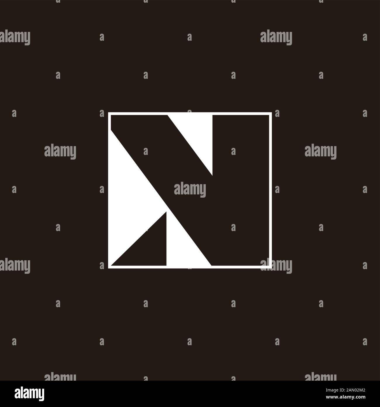 letter v square geometric triangle logo vector Stock Vector