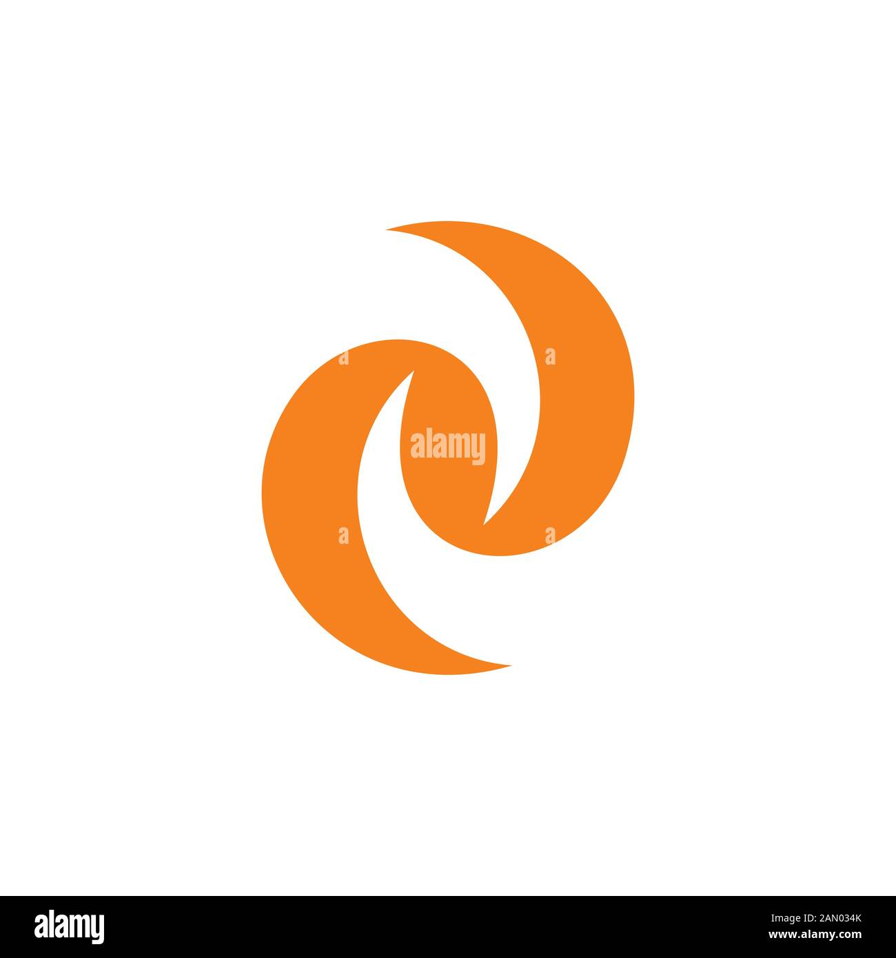 Abstract Letter N Curves Ribbon Shape Logo Vector Stock Vector Image Art Alamy