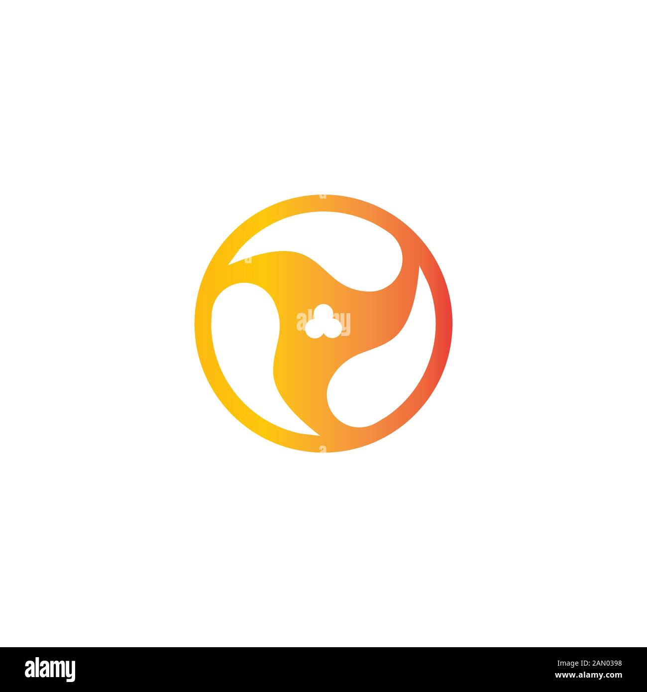 abstract circle triangle geometric logo vector Stock Vector