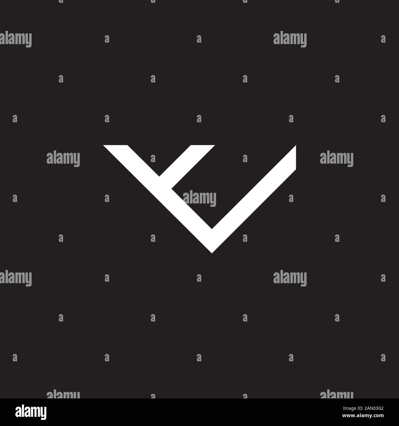 letter vy simple geometric line logo vector Stock Vector
