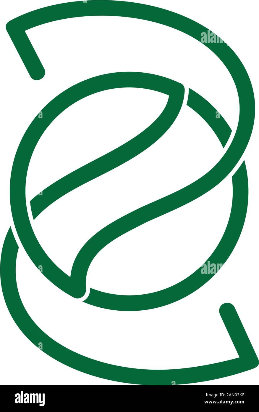 number two circle sport ball symbol vector Stock Vector
