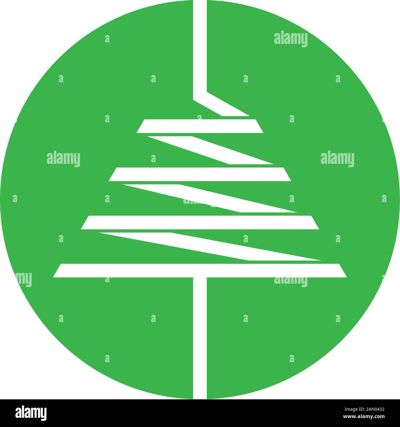 tree ribbon stripes lines art geometric decoration logo vector Stock Vector