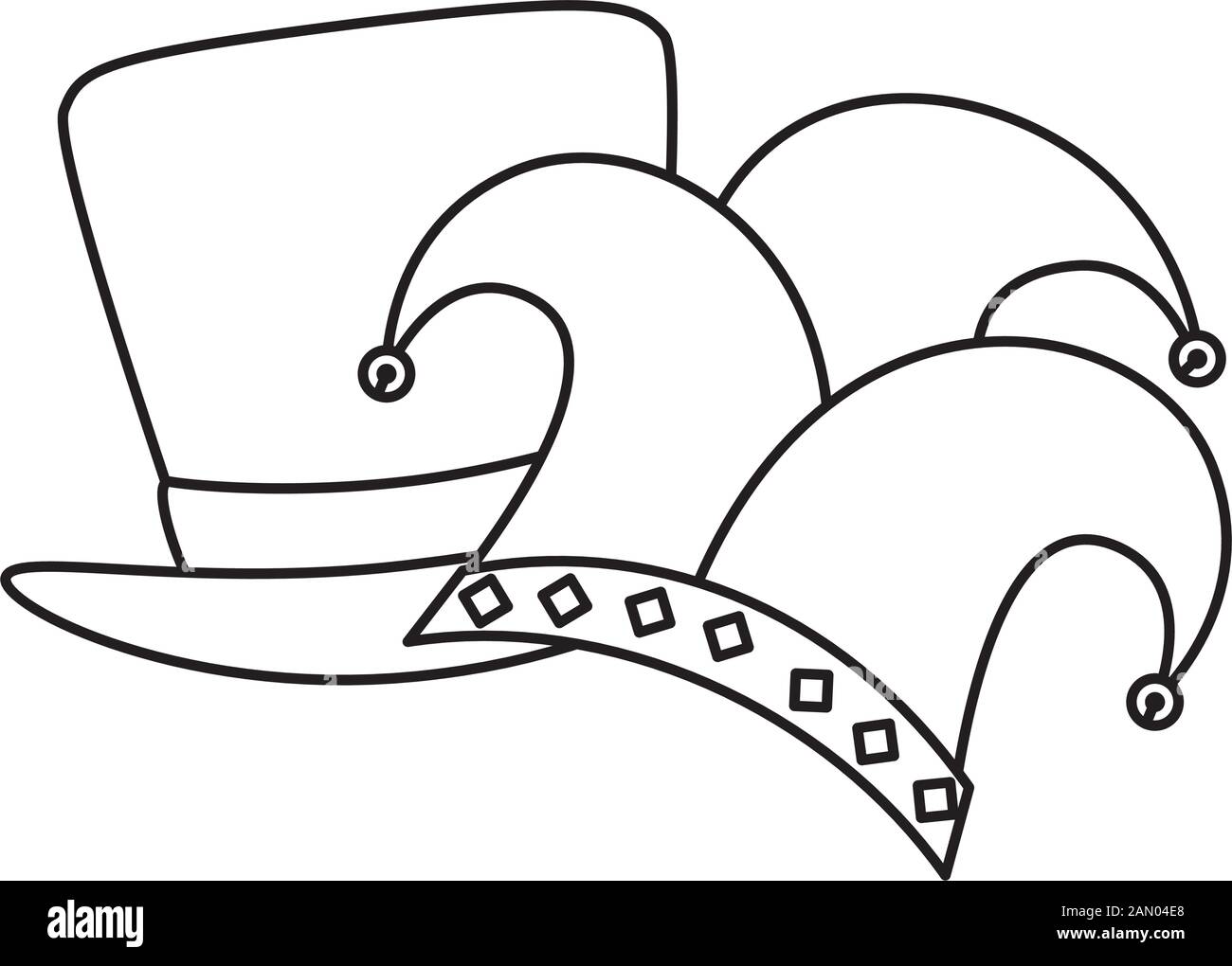 Isolated mardi gras hats vector design Stock Vector Image &amp; Art - Alamy