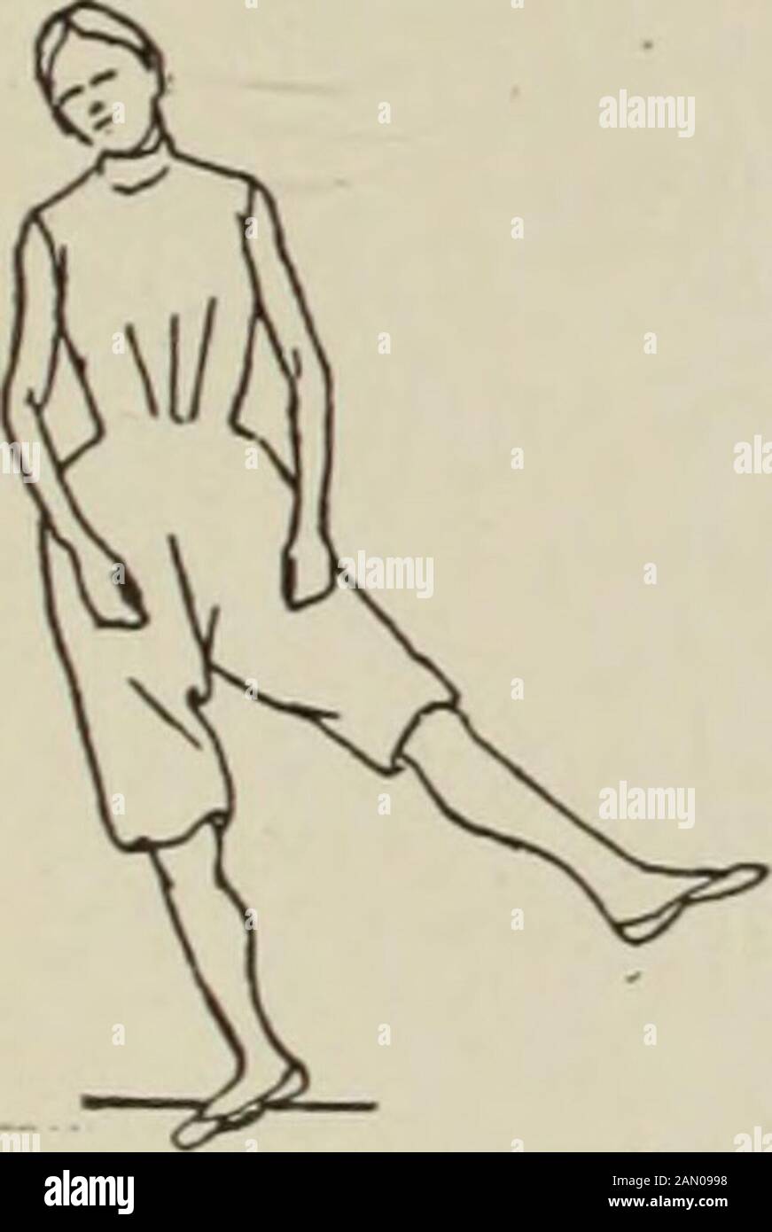 The antique Greek dance, after sculptured and painted figures . Fig. 244.N Fig. 245. Fig. 246. Fig. 247. Figs. 248 and 250: The Fouette is produced by a movement ofonly the lower leg, the upper leg remains motionless. Fig. 251: Finish of the Fouette. There is, of course, the Fouette forward: in it, the active leg is infront of the supporting leg. The Fouette takes different forms. Example: What is called the. Stock Photo