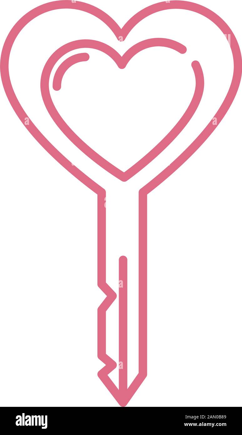 Isolated heart key vector design Stock Vector Image & Art - Alamy