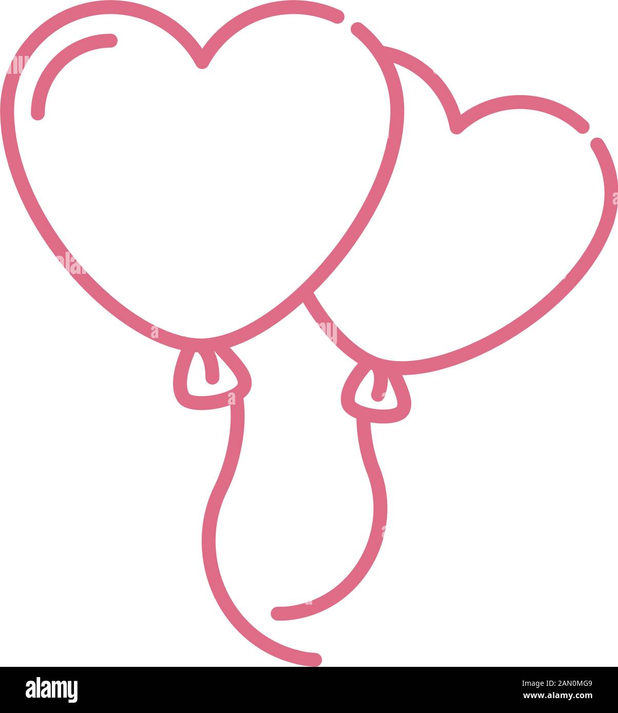 Isolated hearts balloons vector design Stock Vector Image & Art - Alamy