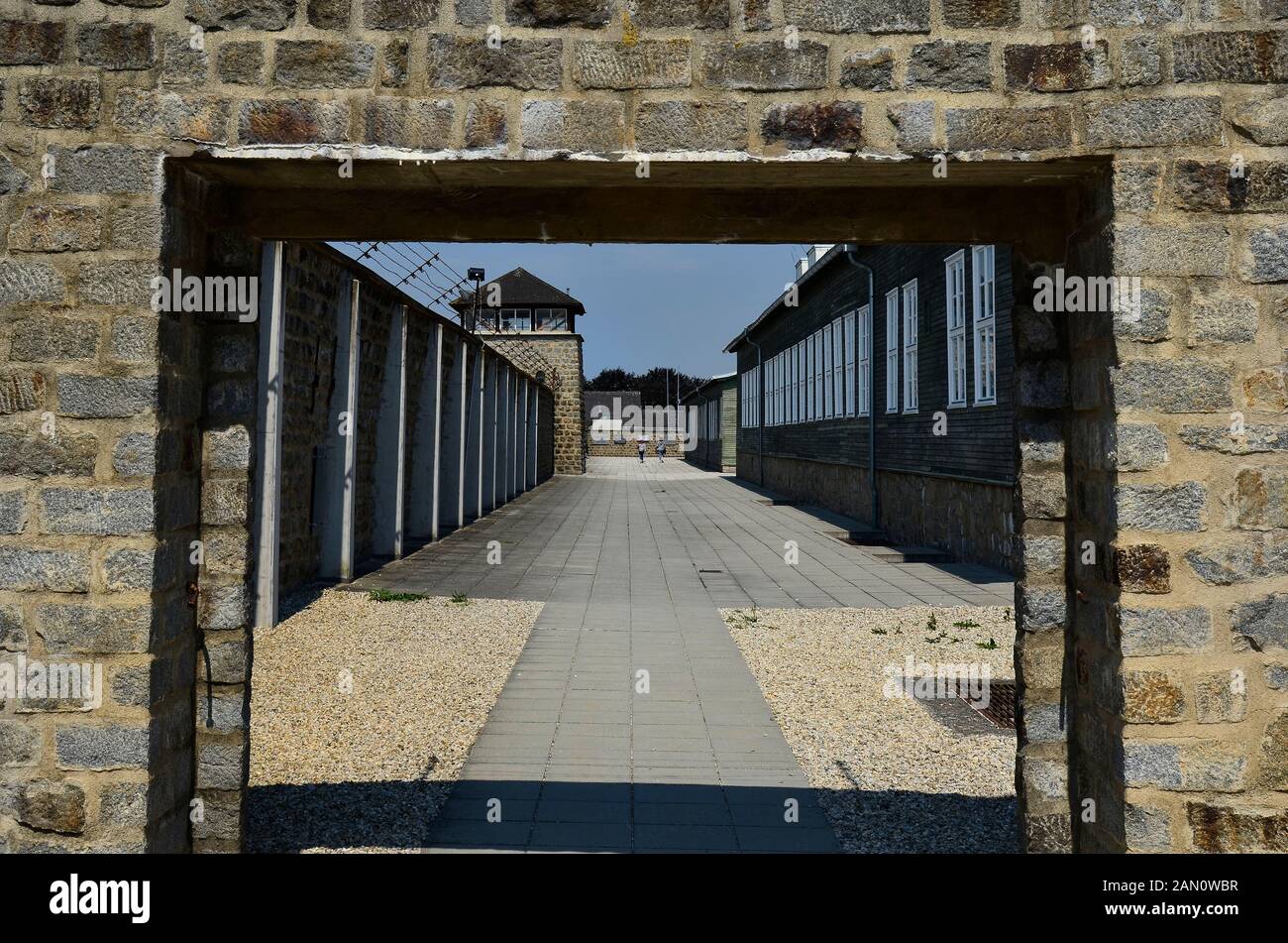 Austria, concentration camp Mauthausen, Holocaust memorial from WWII in Upper AUstria Stock Photo