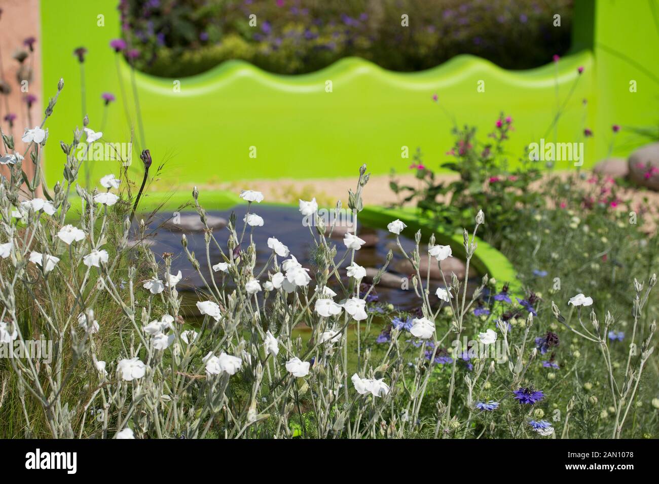 THE ECOVER GARDEN BY MATTHEW CHILDS  RHS HAMPTON COURT FLOWER SHOW  BEST IN SHOW AND GOLD MEDAL WINNER Stock Photo