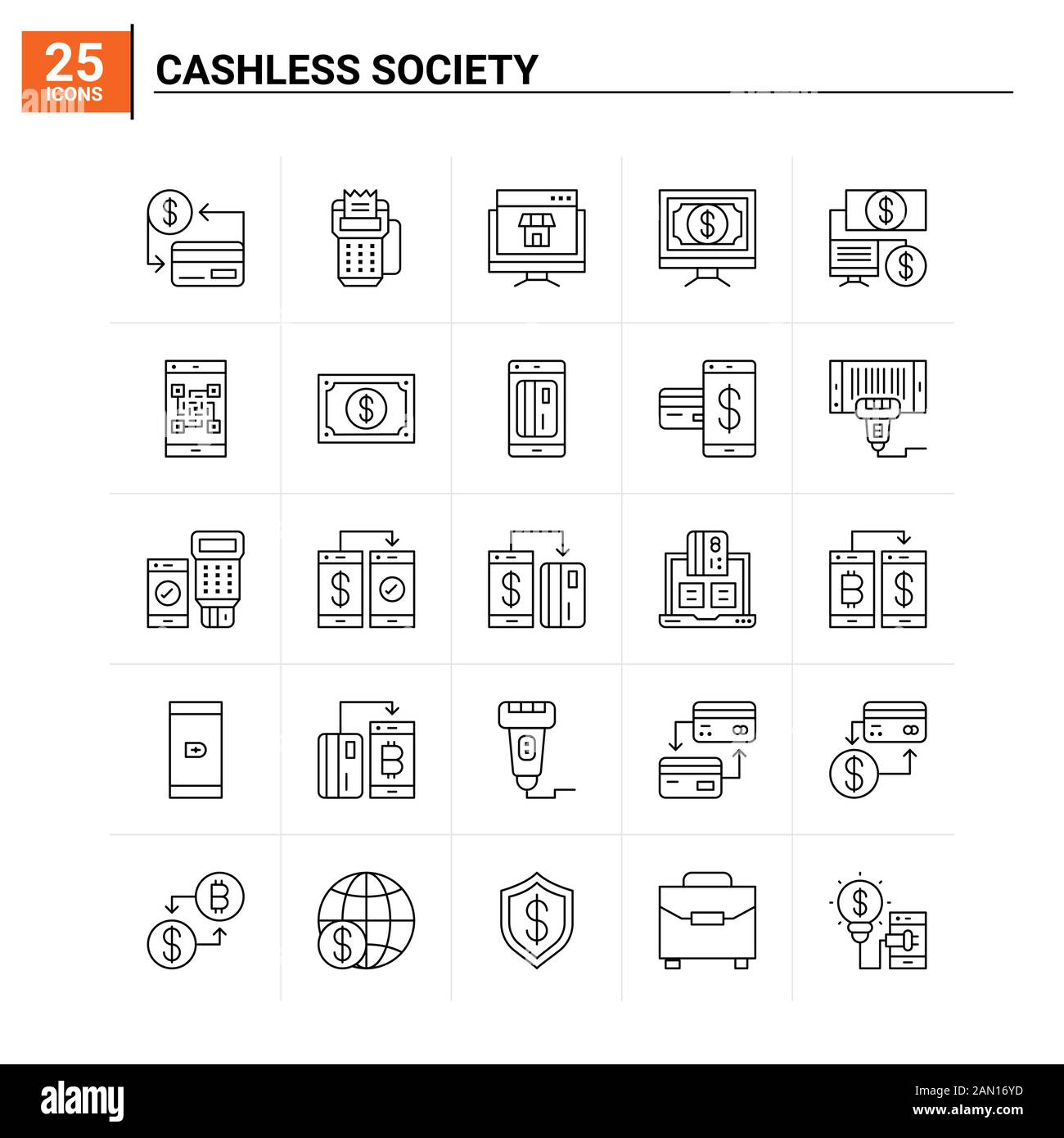 Cashless society Stock Vector Images - Alamy