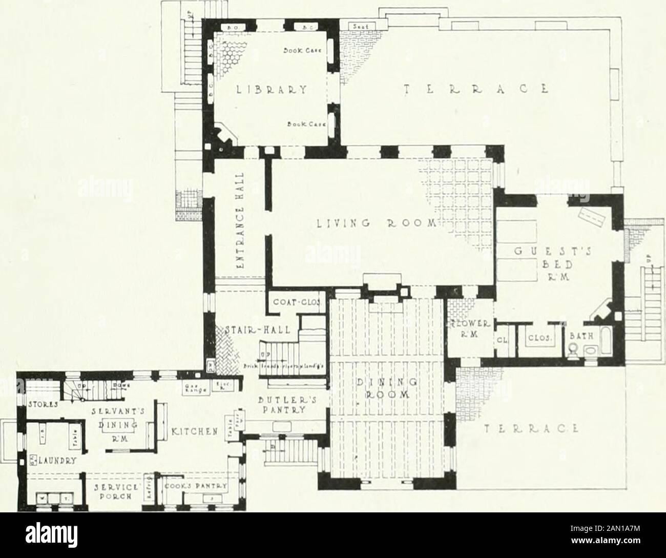 Architect and engineer . PLAN OF SECOND FLOOR. PLAN OF FIRST FLOOR