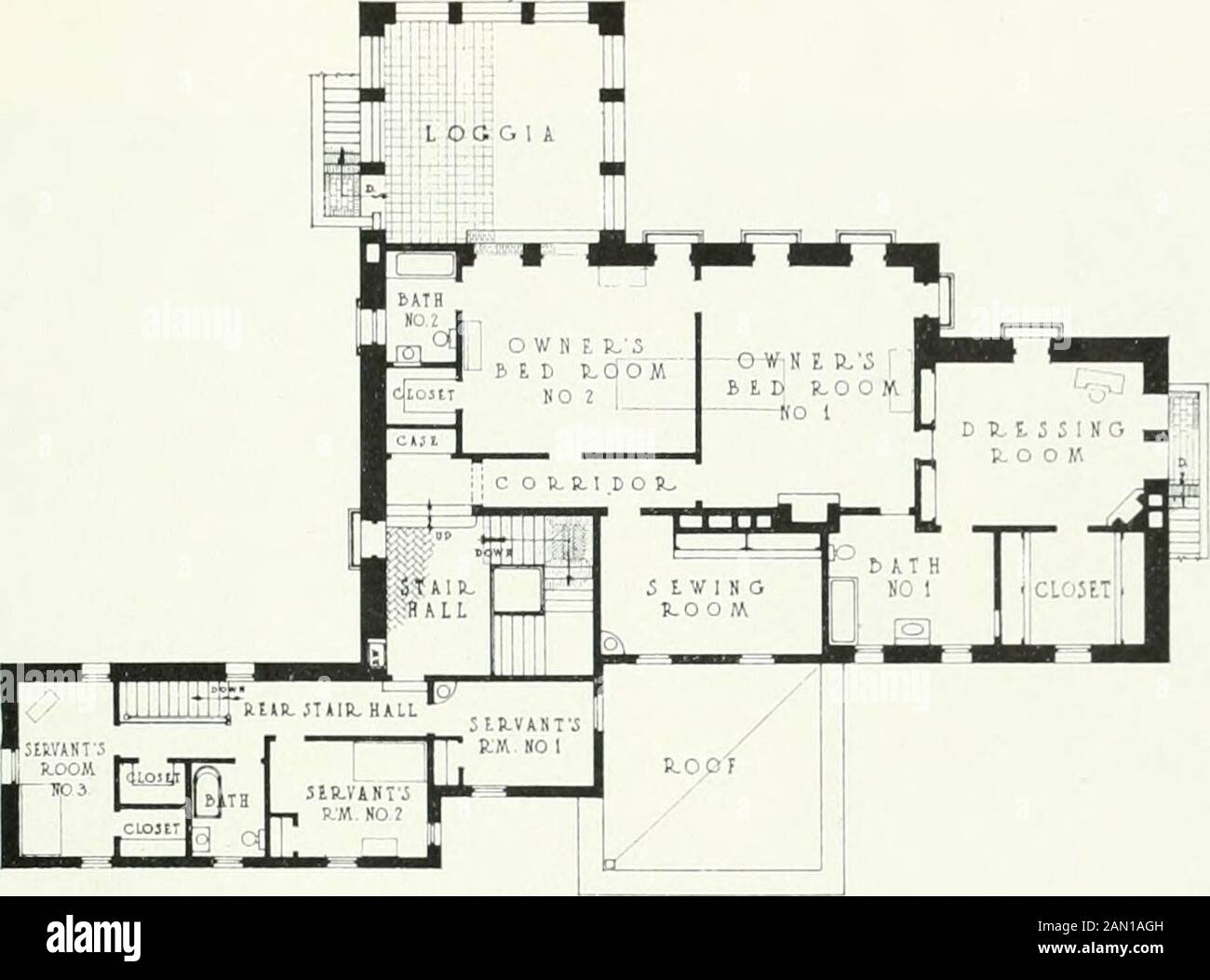 Architect and engineer . PLAN OF FIRST FLOOR. HOUSE OF MR. DE WITT
