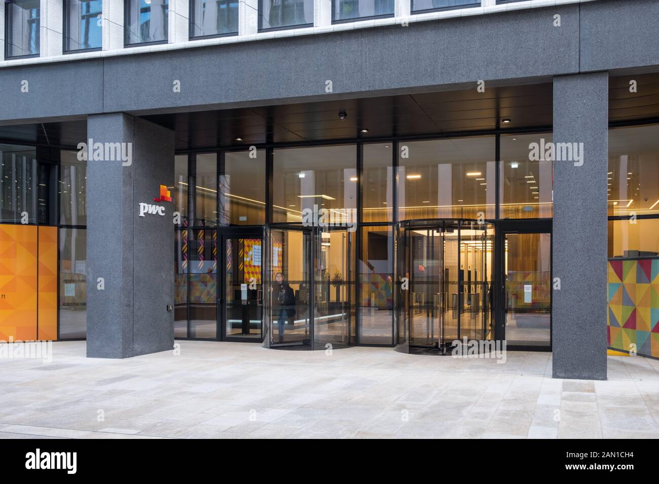Entrance to One Chamberlain Square, the new offices of accountancy firm