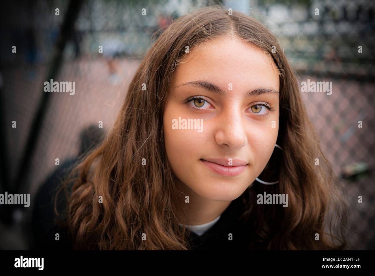 Close-up of teenage girl Stock Photo