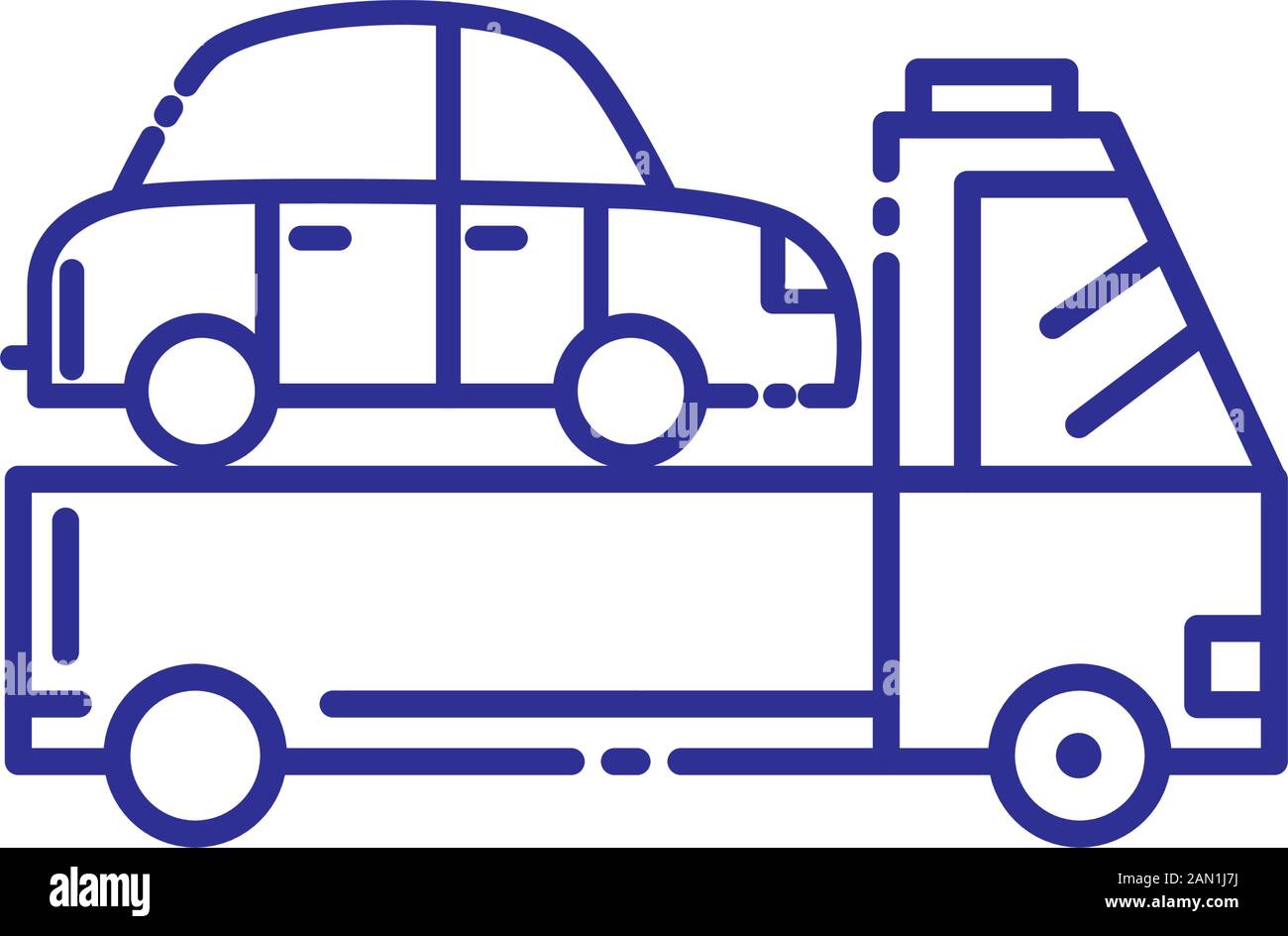 Isolated car over truck vehicle vector design Stock Vector Image & Art ...