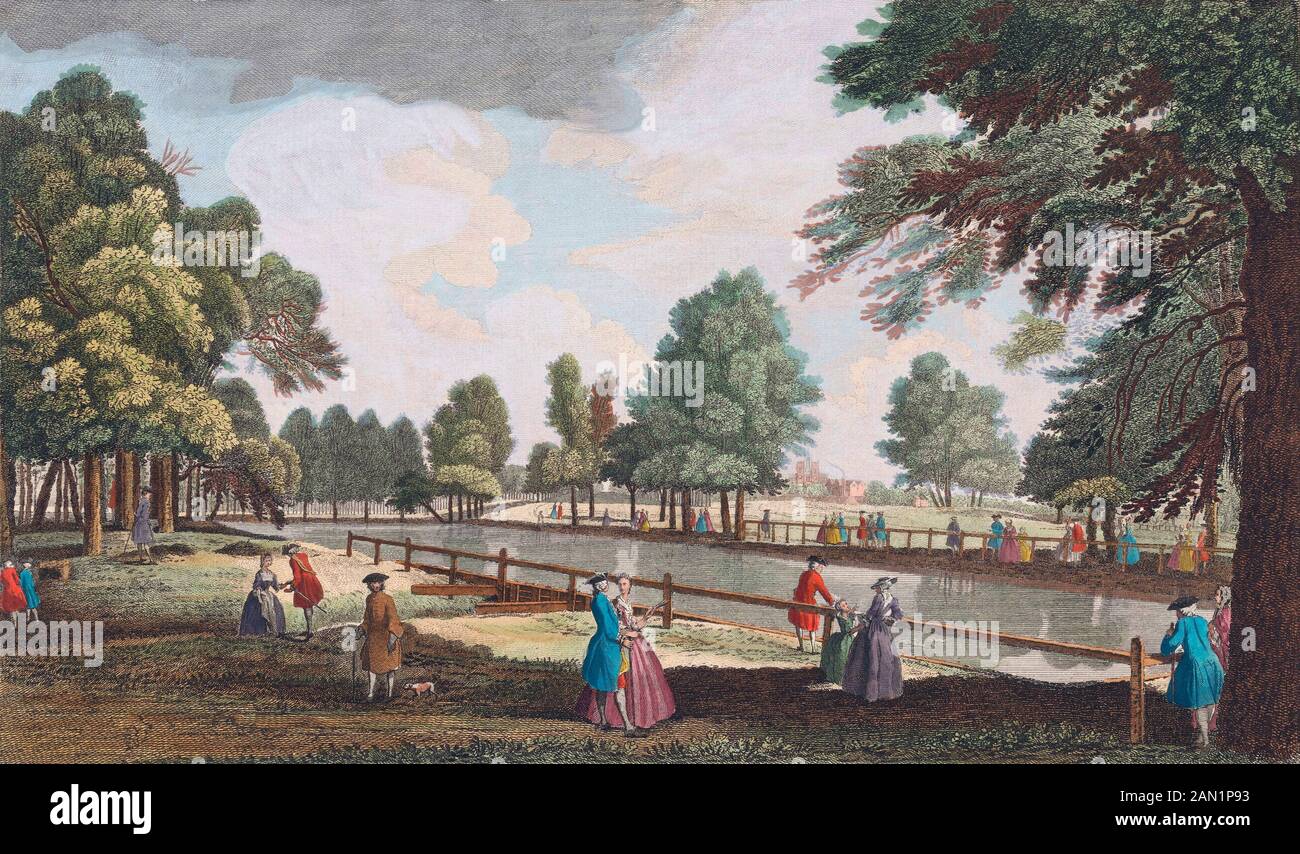 View of St James's Park from Buckingham Palace, London, 18th
