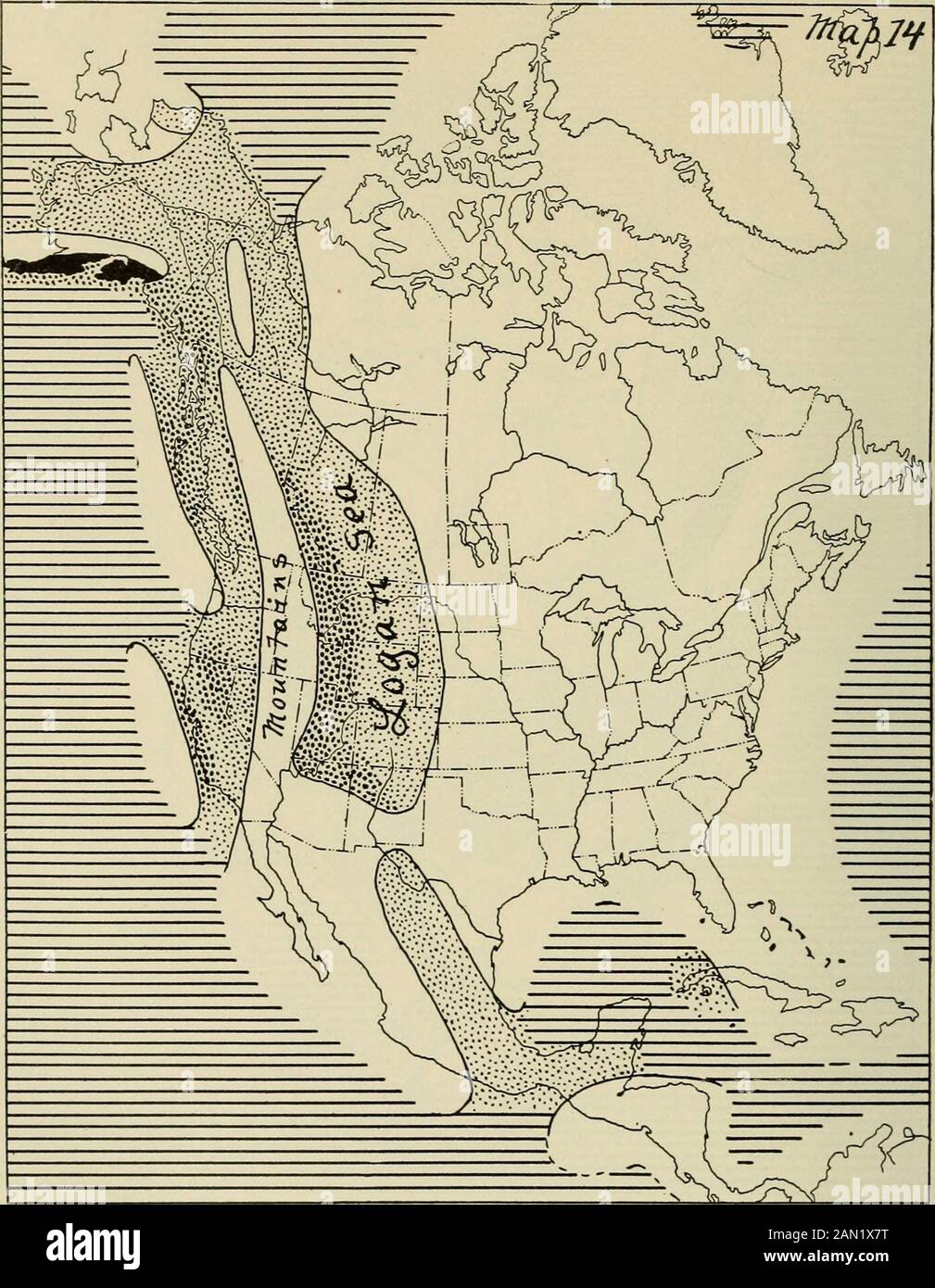Bulletin of the Geological Society of America . Figure 13.—Pacific Geosyncline, Arctic and Mexican Seas of late Triassic Time Areas of fresh-water red deposits in east and southwest. Shading indicates areas of greatest subsidence. 226 C. SCIIUCHERT TPTE XORTH AMERICAX GEOSYNCLIXES. Figure 14.—Pacific and Mexican Geosynclines and Logan Sea of early Upper Jurassic Time Shading indicates areas of greatest subsidence. ILLUSTRATIONS 227 Stock Photo