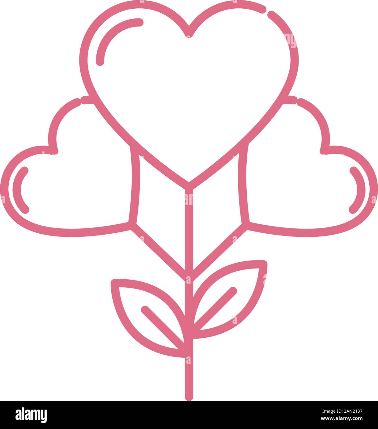 Isolated hearts flower vector design Stock Vector Image & Art - Alamy