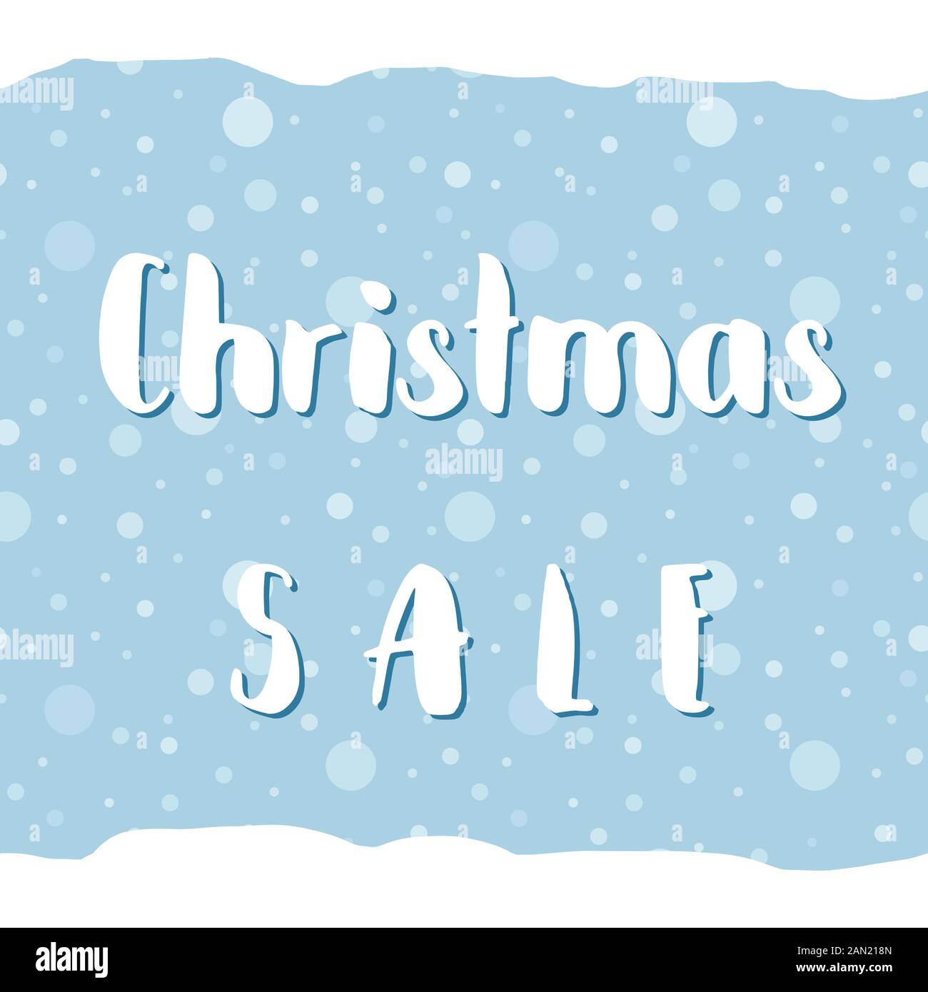 Christmas sale sign text with snow in background Stock Vector Image & Art Alamy