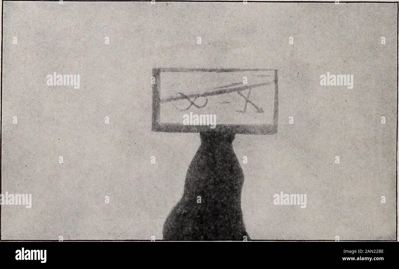 Characteristics of striæ in optical glass . nditionsare simpler. With the latter instrument the position of the edgeof the illuminated field indicates the refractive index of the lowersurface of the test slab where it is in contact with the monobromo-naphthaline lying between it and the high-index prism of therefractometer (Fig. 18). Scientific Papers of the Bureau of Standards yoi.i6 By using the knife-edge attachment with which the instrumentis provided the field may be reduced, in the case of a monochro-matic source of light, to a single, narrow band. This is becausethe knife edge cuts off Stock Photo