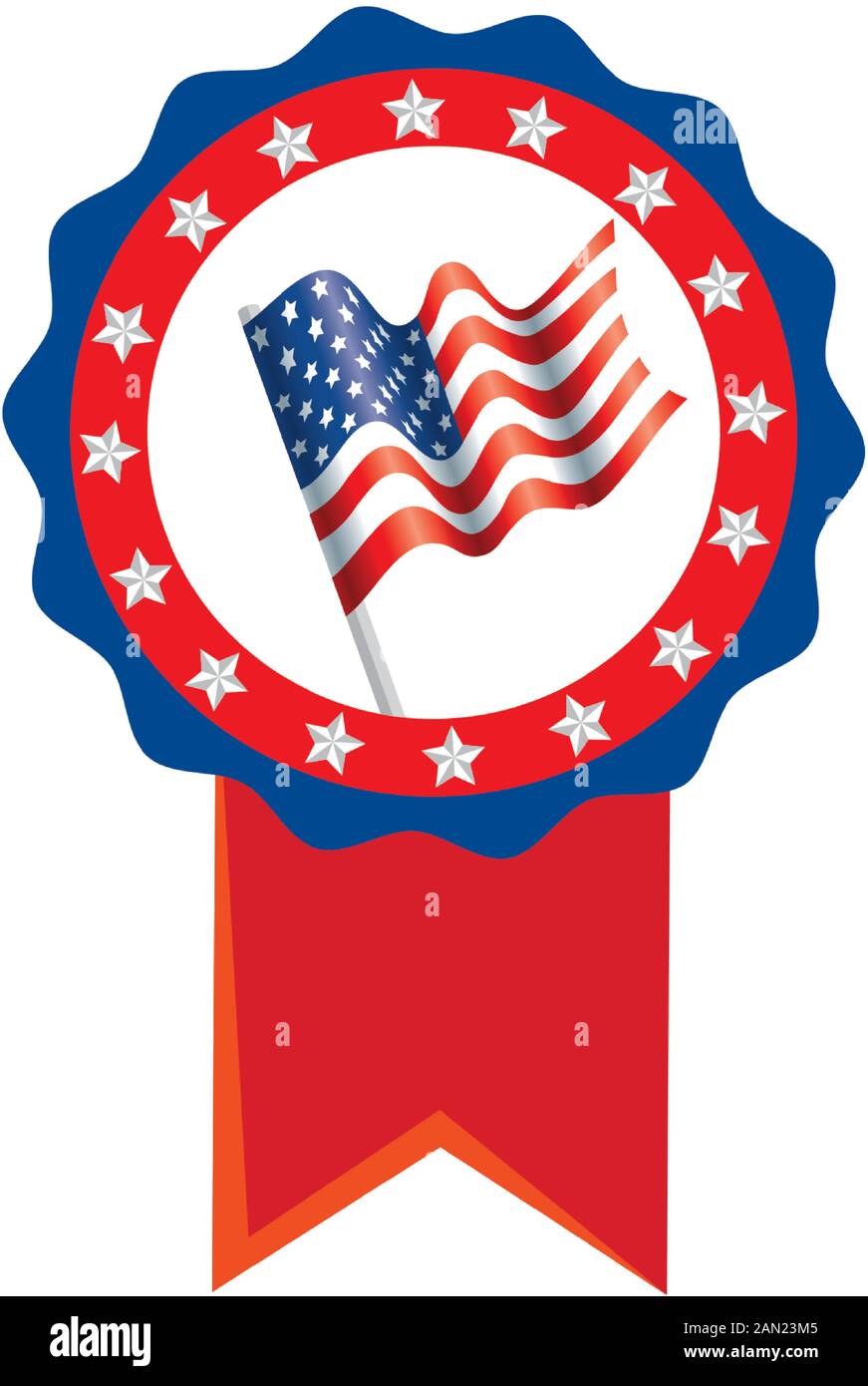 Isolated usa flag inside seal stamp vector design Stock Vector Image ...