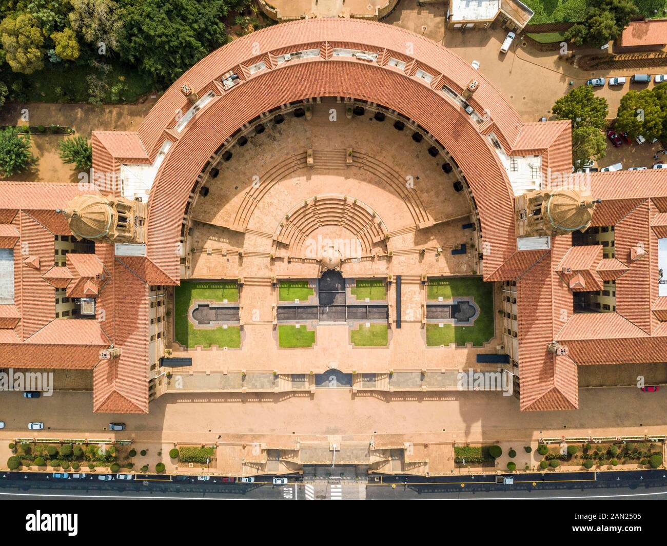 Aerial view, Unions building, offices of the President and Government, Pretoria, South Africa Stock Photo