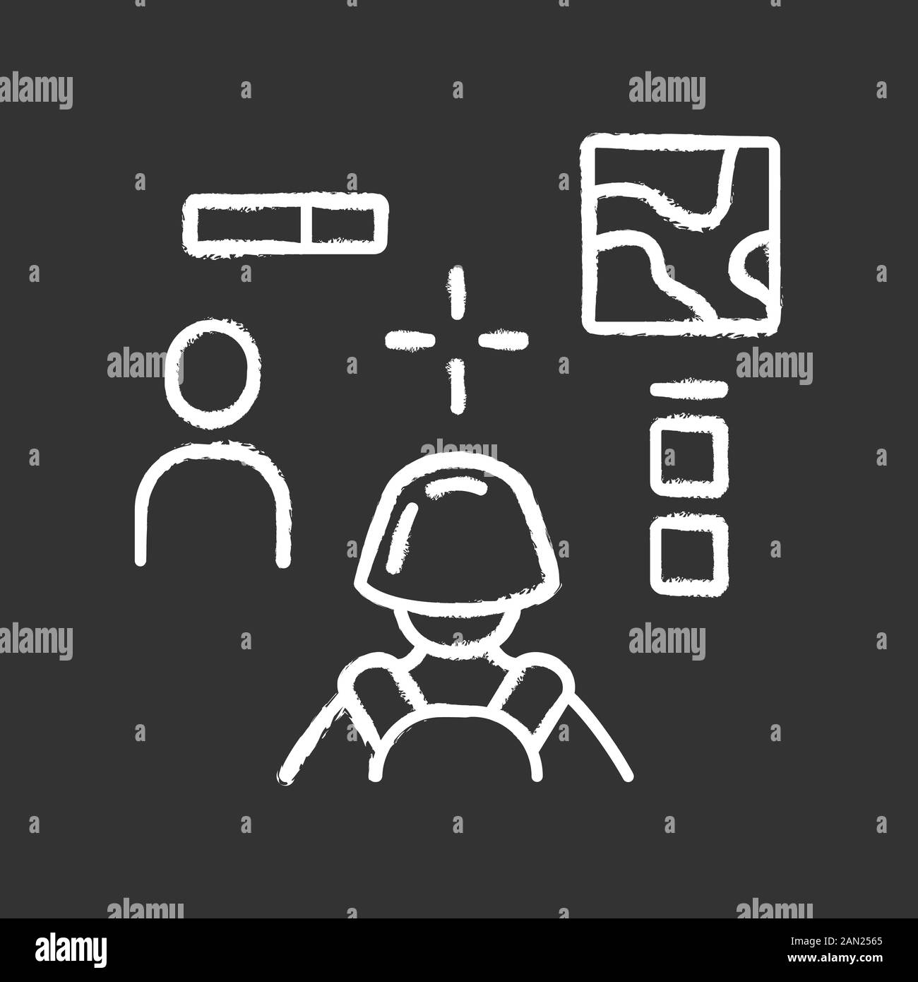 3d shooter chalk icon. Virtual video game. Online multiplayer. Battle  royale. Cybersport, esport competition. Computer game interface. Isolated  vector Stock Vector Image & Art - Alamy