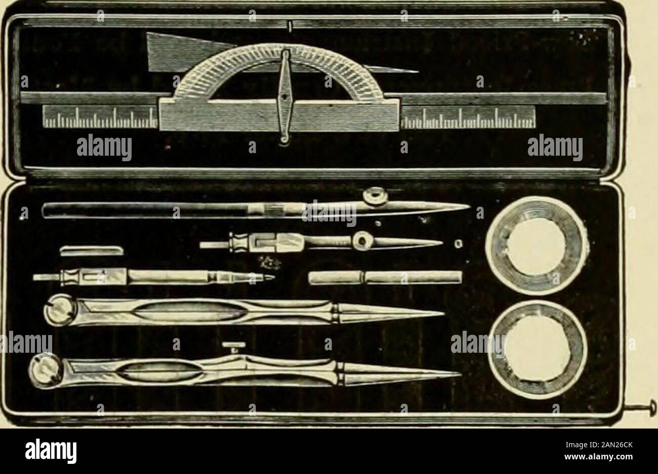 Protractor With Ruling Pen 6 inch protractor hi-res stock photography and images - Alamy