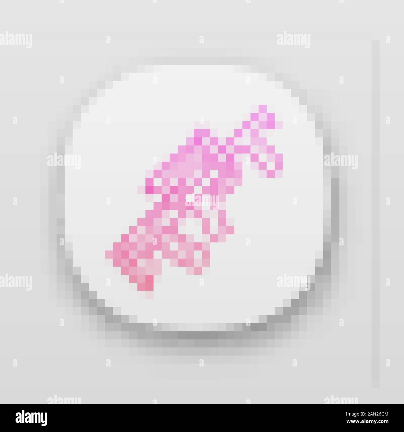 Groza weapon app icon. Virtual video game firearm, gun. Shooter game ...