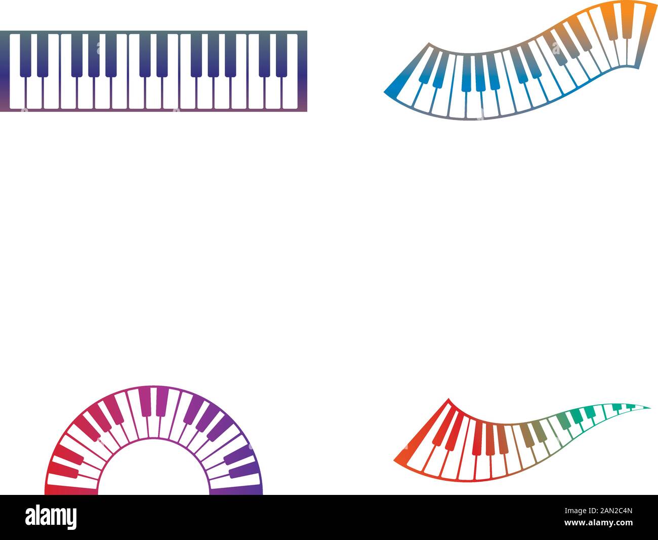 Keyboard piano vector Musical instrument illustration design Stock
