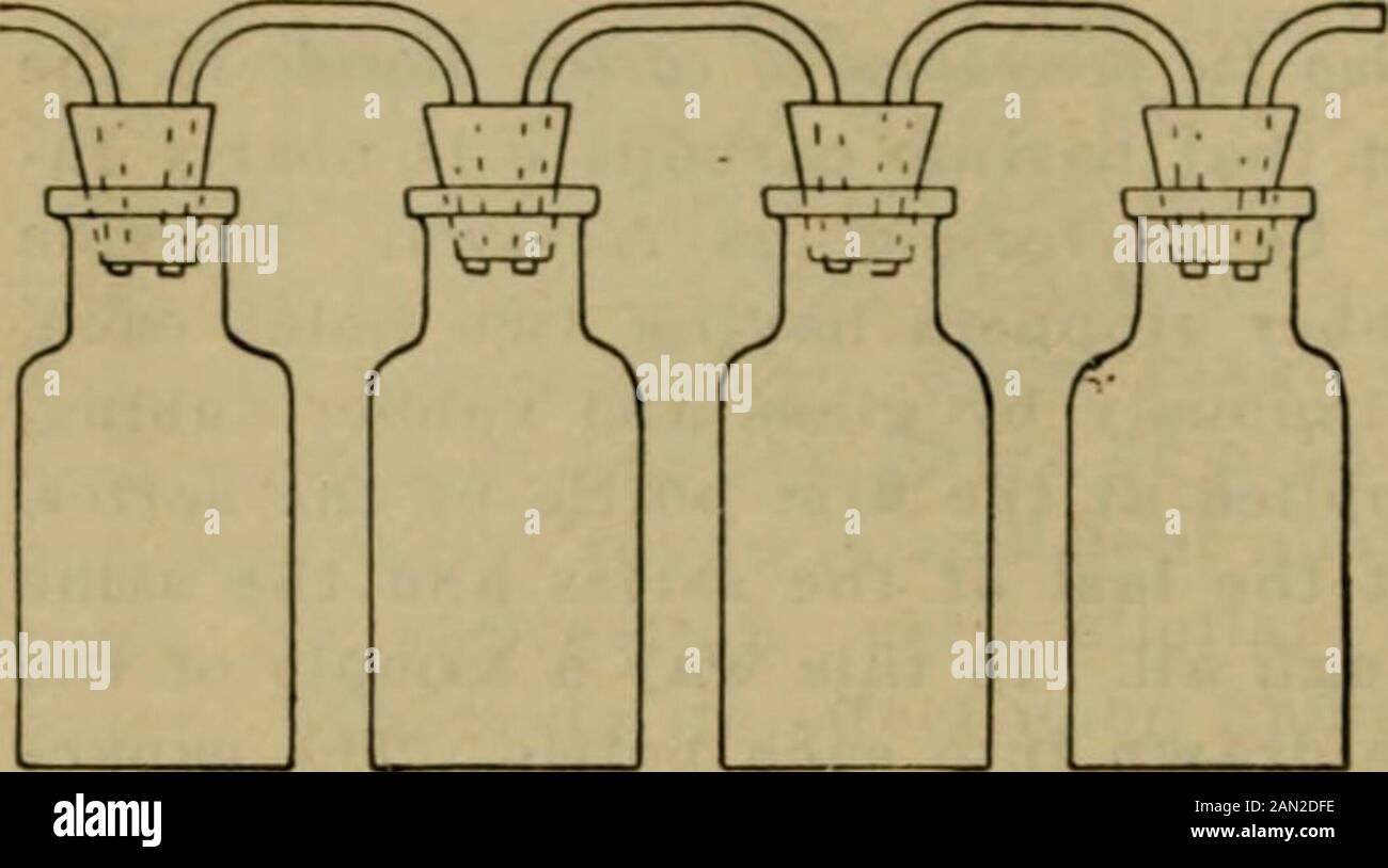 Handbook for heating and ventilating engineers . is drawn through the system until assuranceis had that each bottle contains a fair sample. Each bottle isthen thoroughly shaken, so that the liquid may be broughtinto good contact with the air sample. If the least turbidityor cloudiness appears in the First or largest bottle indicates 0.04 per cent. CO2 iSecond bottle indicates Third Fourth Fifth Sixth Seventh Eighth Ninth Tenth Eleventh 0.06 0.07 0.08 0.10 0.15 0.20 • 0.30 0.40 0.60 0.90 Care must be taken to have a fair sajnple of the air ineach bottle. The glass tubes through the rubber stopp Stock Photo