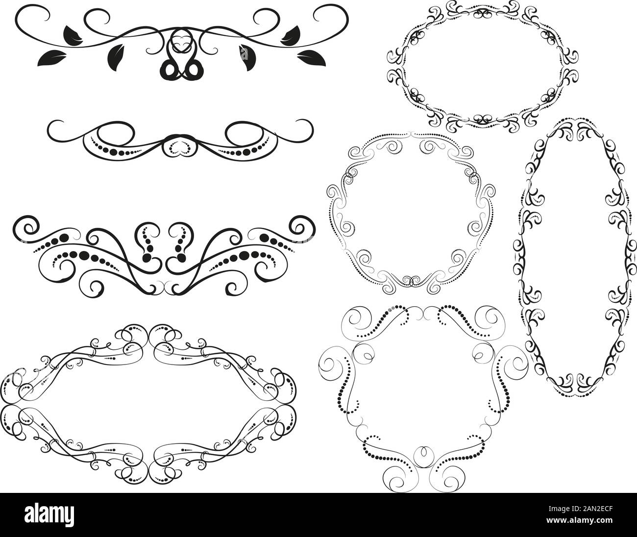 Set of decorative borders, dividers Stock Vector Image & Art - Alamy