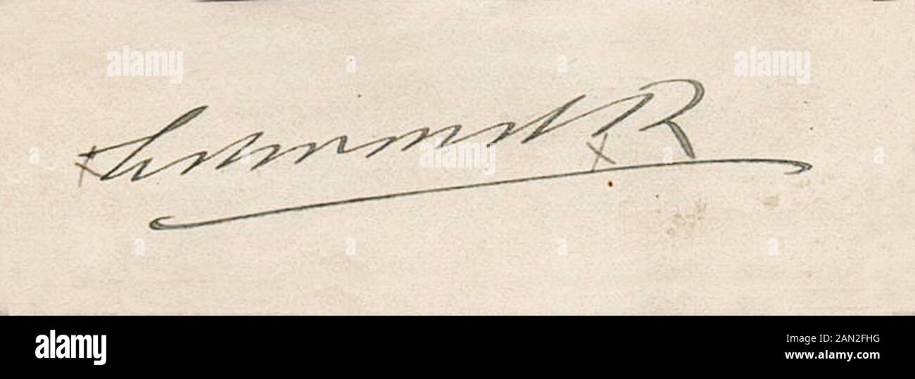 Signature of King Edward VII (1841-1901) Stock Photo