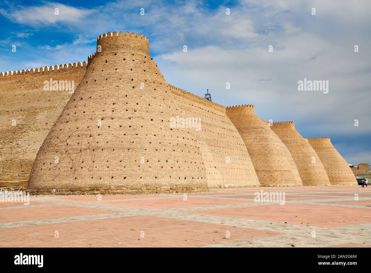 rampart of citadel and fortress The Ark, Bukhara, Uzbekistan, Central ...