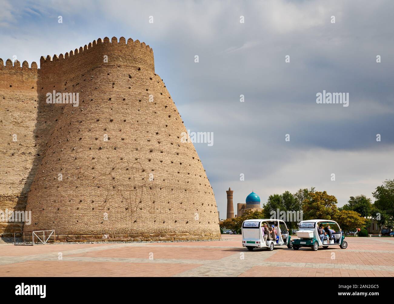 rampart of citadel and fortress The Ark, Bukhara, Uzbekistan, Central ...