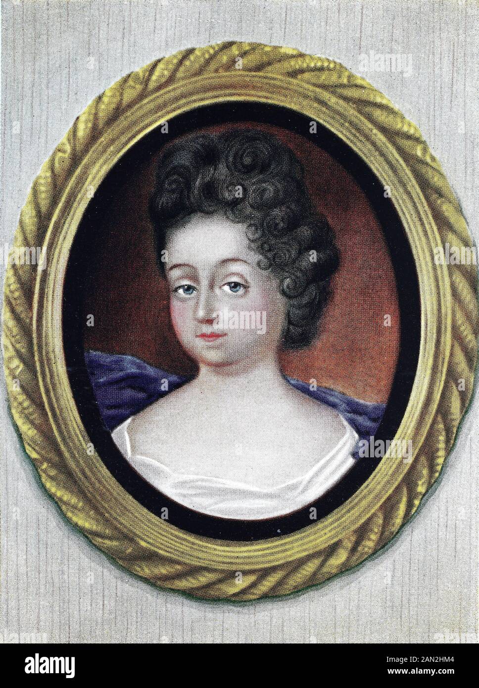 Countess Maria Aurora von Königsmarck, Aurora Königsmarck, 28 August 1662 – 16 February 1728, was a Swedish and German noblewoman of Brandenburg extraction and mistress of Augustus the Strong, Elector of Saxony and King of Poland,   /  Gräfin Maria Aurora von Königsmarck, Aurora Königsmarck, 28. August 1662 - 16. Februar 1728, war eine schwedische und deutsche Adlige aus Brandenburg und Geliebte von August dem Starken, Kurfürstin von Sachsen und König von Polen, Historisch, digital improved reproduction of an original from the 19th century / digitale Reproduktion einer Originalvorlage aus dem Stock Photo