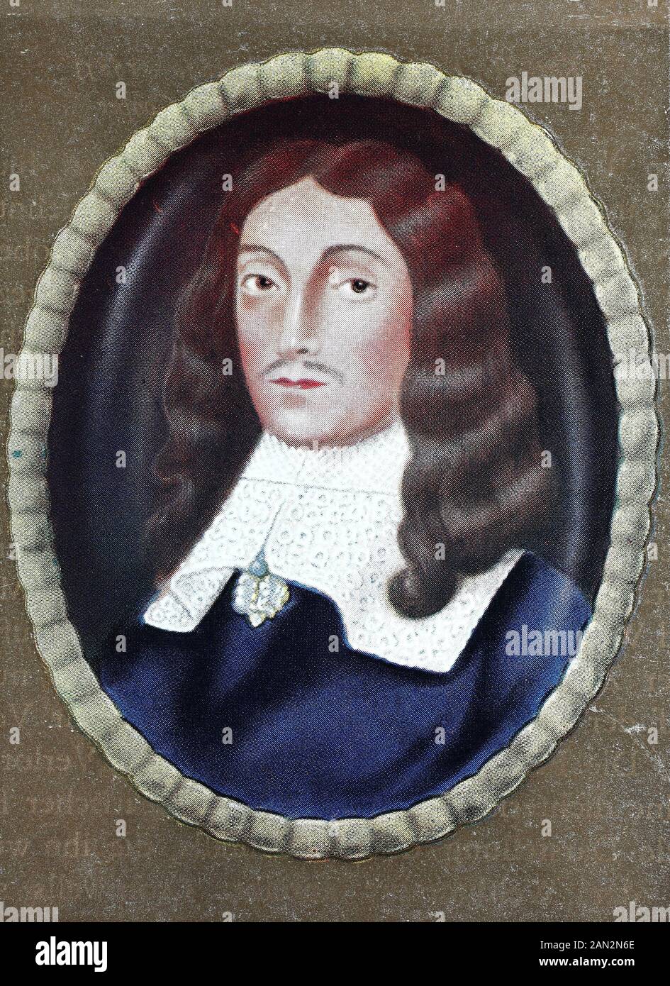 John Milton, 9 December 1608 – 8 November 1674, was an English poet, polemicist, man of letters, and civil servant for the Commonwealth of England under its Council of State and later under Oliver Cromwell.,   /  John Milton, 9. Dezember 1608 - 8. November 1674, war ein englischer Dichter, Polemiker, Schriftsteller und Beamter des Commonwealth of England unter seinem Staatsrat und später unter Oliver Cromwell, Historisch, digital improved reproduction of an original from the 19th century / digitale Reproduktion einer Originalvorlage aus dem 19. Jahrhundert Stock Photo