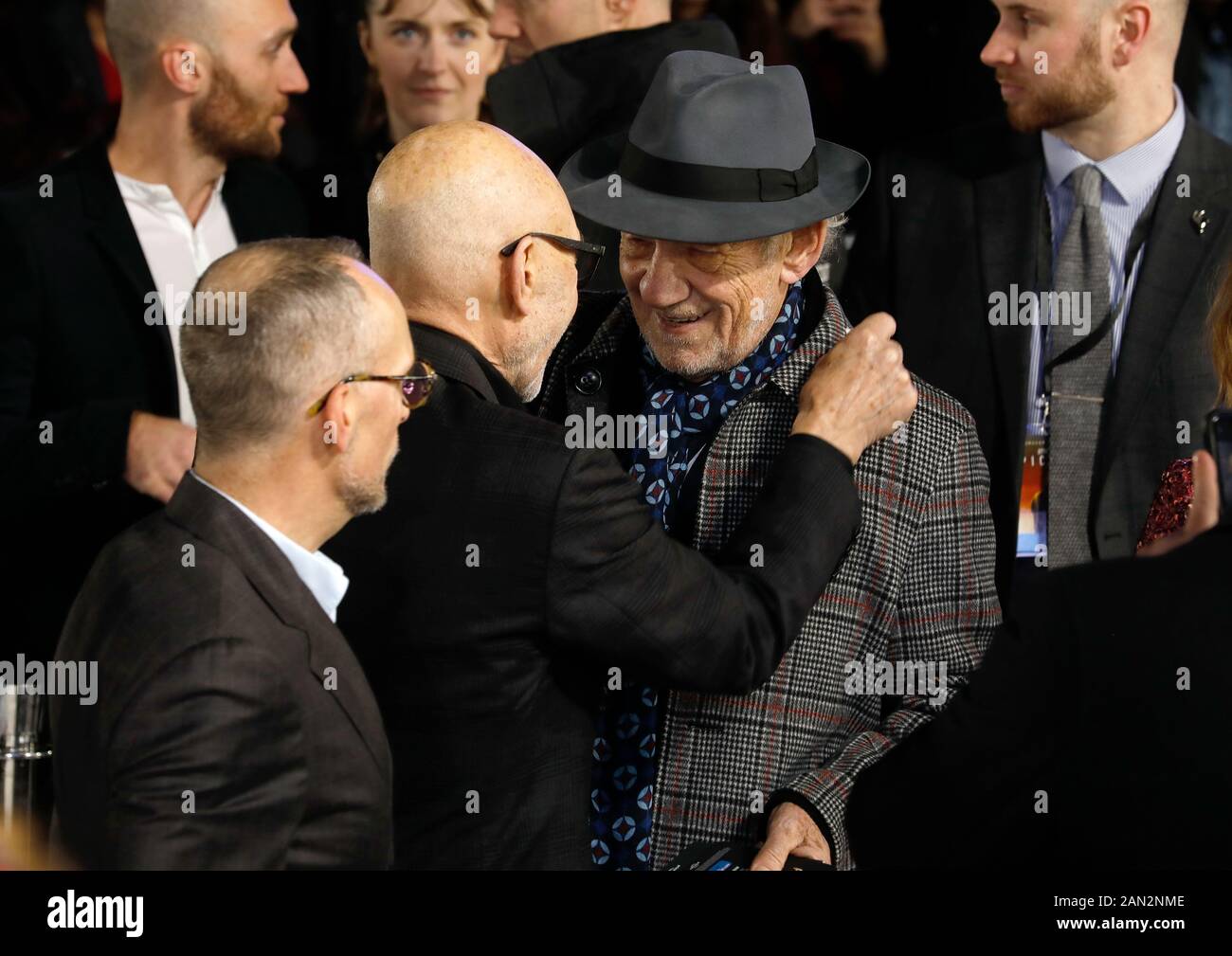 Sir Patrick Stewart Left And Sir Ian Mckellen Attending The Star Trek Picard Premiere Held At The Odeon Luxe Leicester Square London Stock Photo Alamy