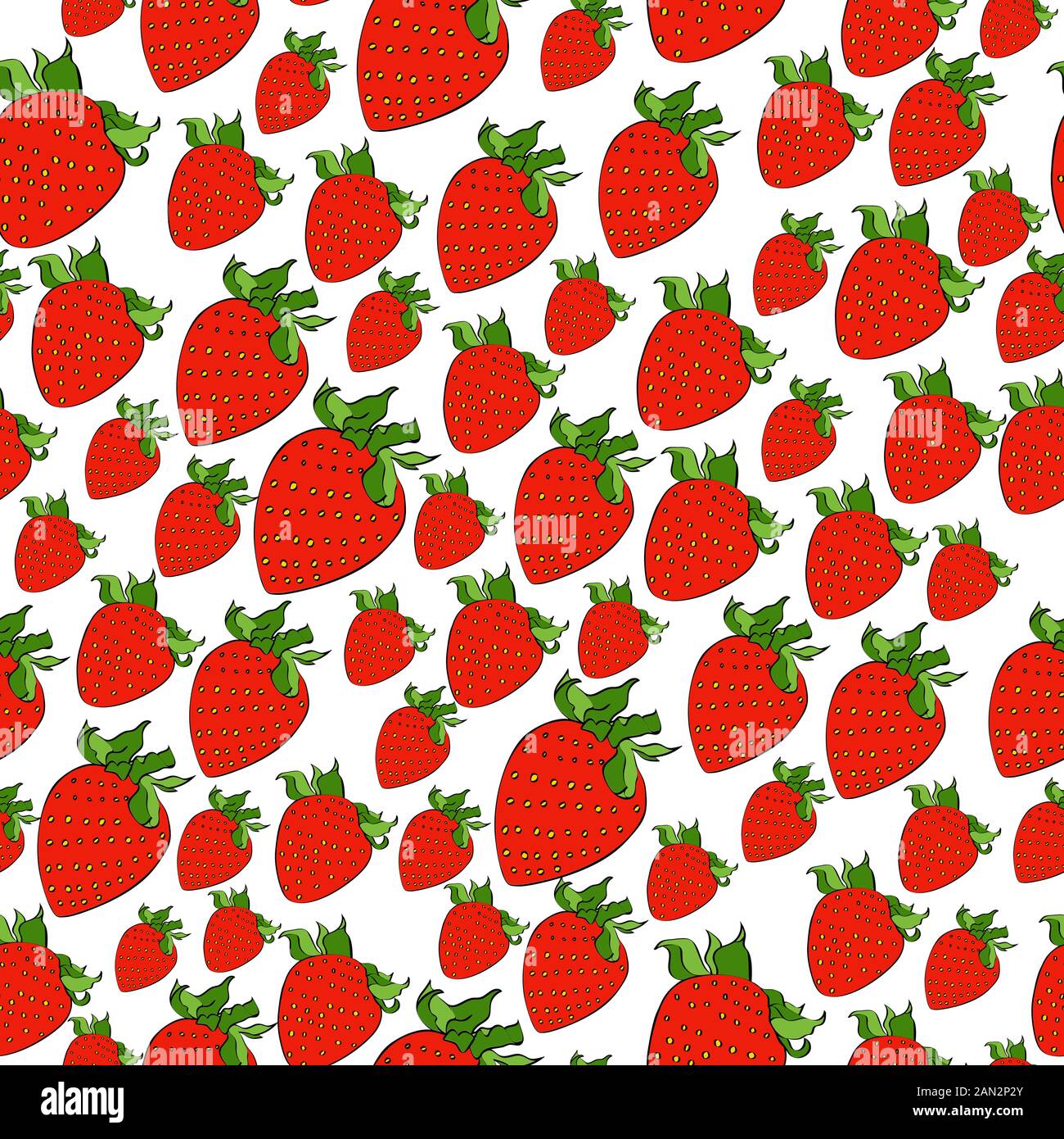 Vector original strawberry color ink chaos pattern Stock Vector