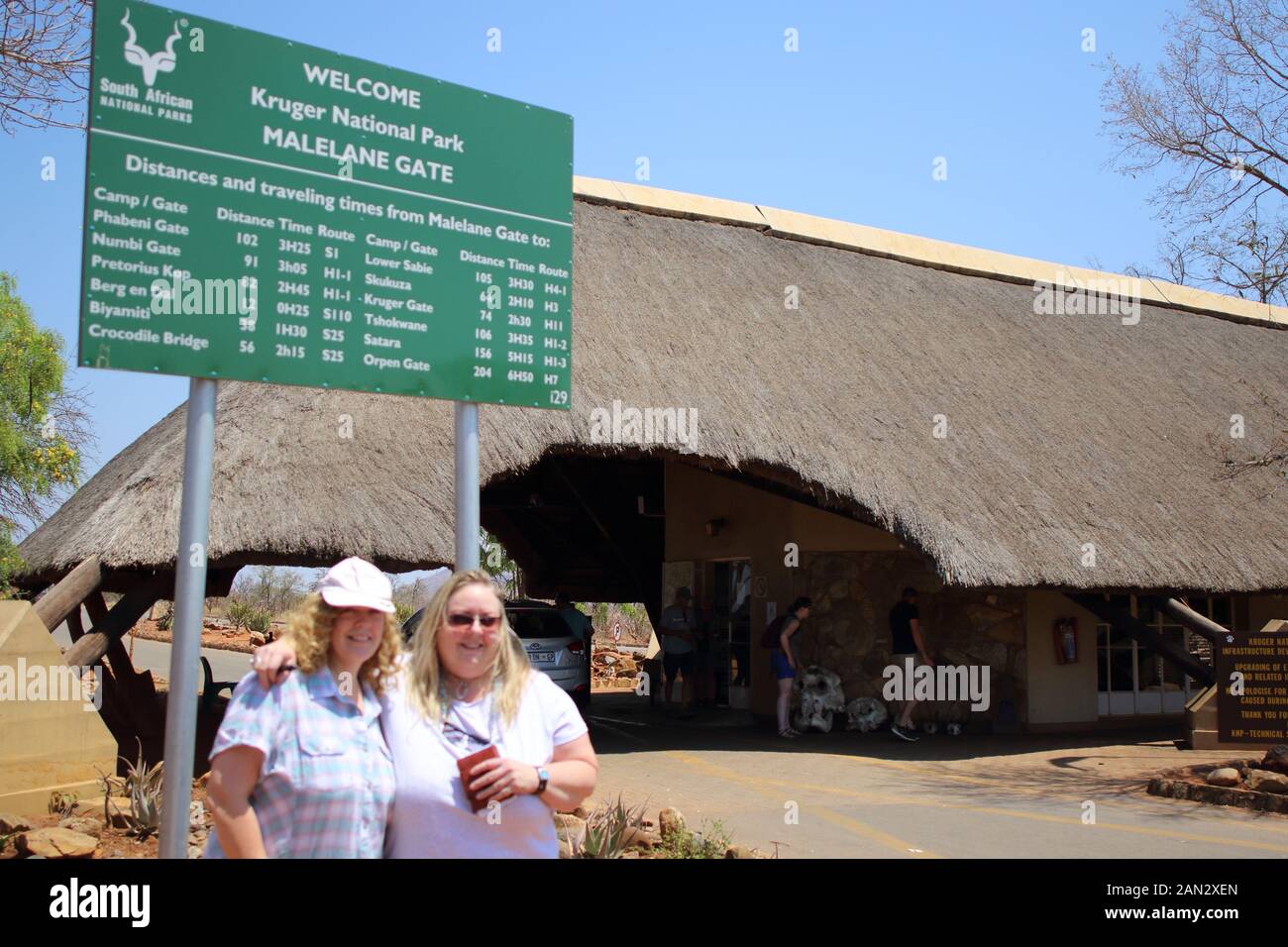 Kruger park gate Stock Photo
