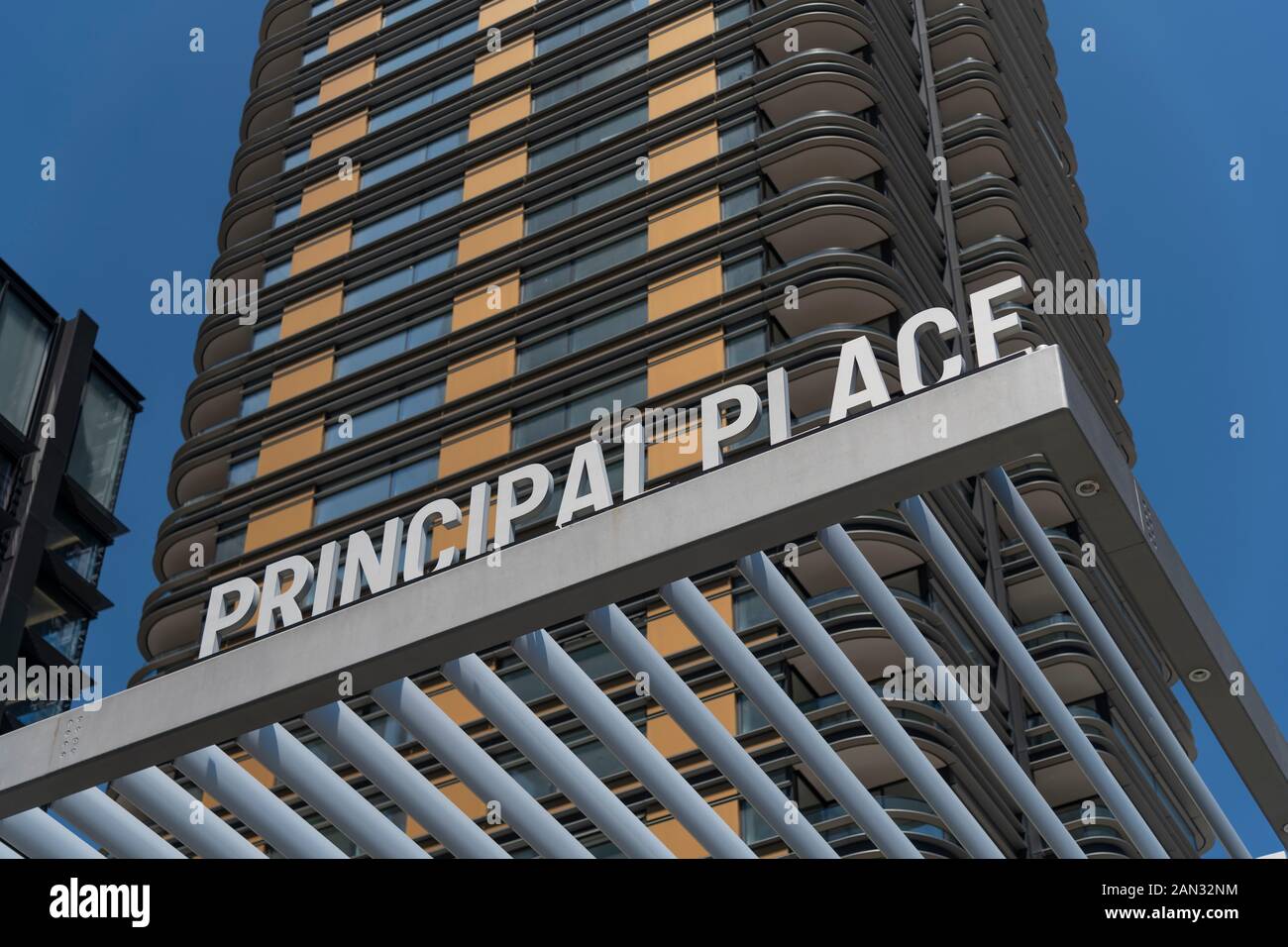 Principal Tower and sign for Principal Place Stock Photo
