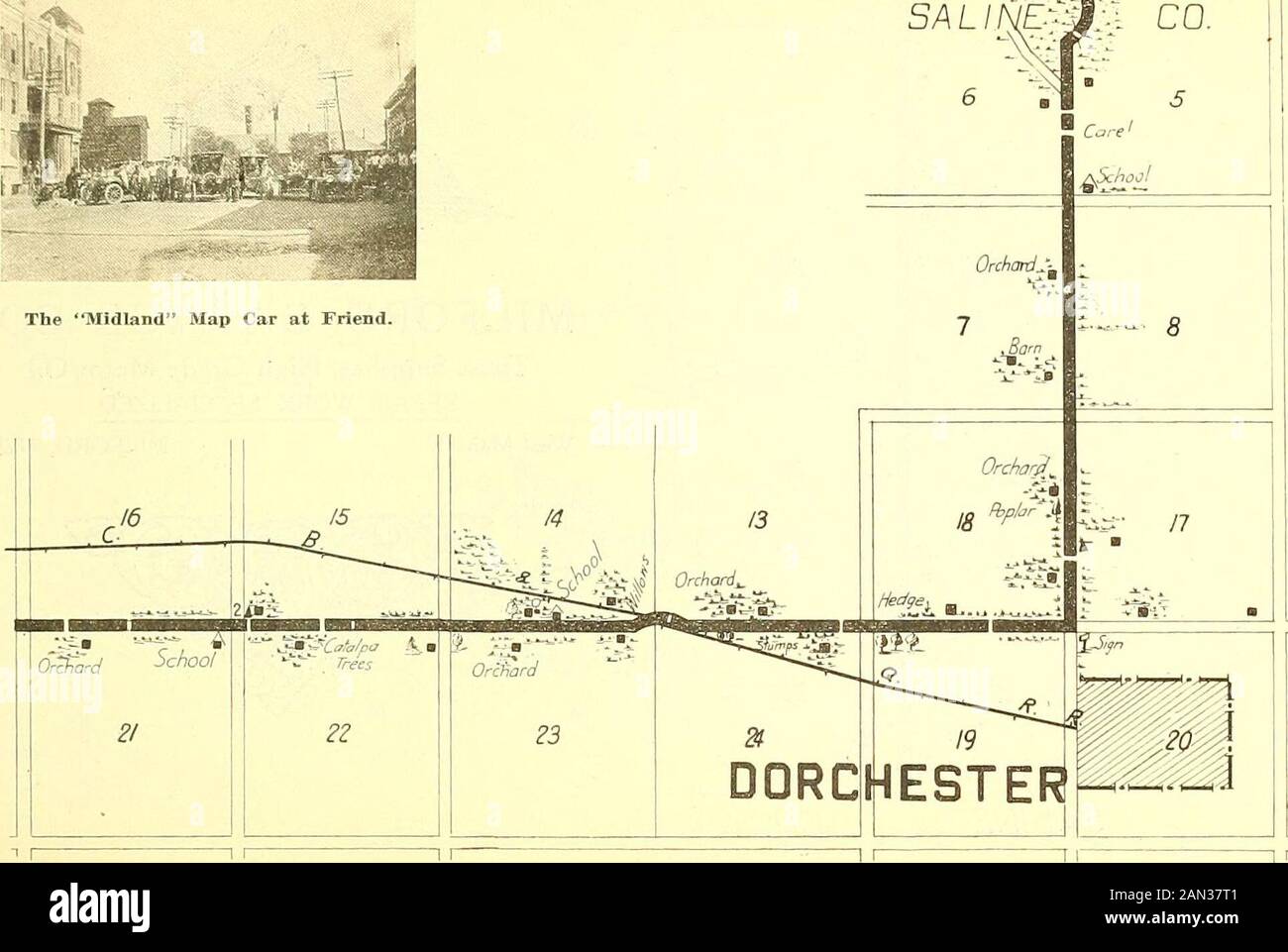 Huebinger's map and guide for Omaha-Denver transcontinental route; . 149 jOHN KAriM EIVIANUEL. KAHM JACOB KAHM KAHM BROS. GARAGE Expert Automobile repairing in all its branches,and Sundries in the City. The only shop in tlithing and everything repaired. Only complete stock of Tirese state where you can get any- OPEN ALL T HE TIME ONE BLOCK SOUTH AND ONE BUOCK WEST OF B. & M. DEPOT OFFICIAL A. A. A. GARAGE TOURISTS NA/ELCOME PHONE IIS FRIEND. NEBRASKA 150 SEWARD ..^  CO,SAUNE^W^ CO.. 151 18 Sfunjpsii m s School^ChirchT SF 19 .Mre 30 School ScKbol n ^M 20 V ^ Orchard :32= SALINE CO. Cl^ 152 Stock Photo