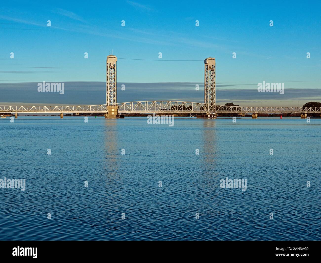 Rio Vista Bridge, Northern California Stock Photo