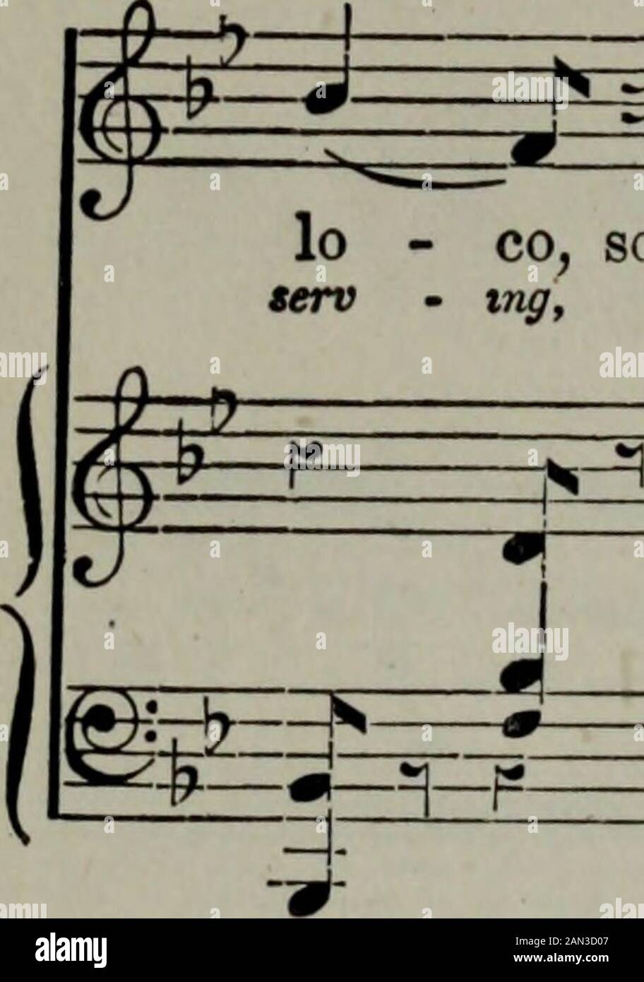 Don Pasquale : opera in three acts . So anch io la vir - tu ma - gi-ca d un guar-do a tem-po e / know what spells a glance can dart, When time and place are &te^ ^^m 7-r 1^ *=3: *=t:£ «M r pa—q—p- ^5 3=^P= ^ r =- •-. -fc g=* -f-— £=* -*-4*- -i^-u—bL s lo - co, so anch io co-me Bow si bra - eia - no by i co - ria len - to fo - co, dun de - gress con • sumes the heart, From loves fond faith neer swerv - ing ; I S=F m * trd- *:*-*:*&gt;» ^ -*—=r •or tei ^ iLm^^. r . s -r g e • f i—i —J *-=;—N- f * fc S fcr- i 1 &gt; b* k^—f *^ bre - ve sor - ri know what snares be9-rb 1 - set - to co - - ^rut - Stock Photo