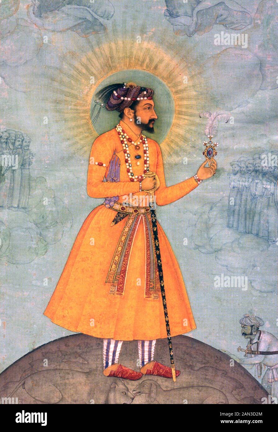 SHAH JAHAN (1592-1666) fifth Mughal emperor who created the Taj Mahal Stock Photo