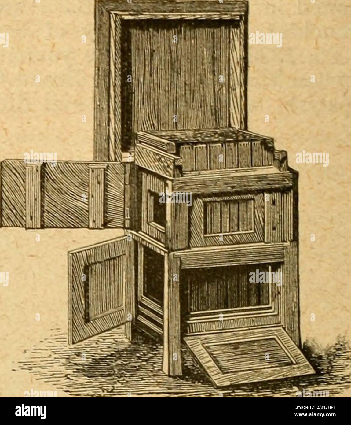 British bee journal & bee-keepers adviser . n thestorifying principle, and the best colla-teral hive. In the editorial giving anaccount of this show is the following re-mark : In all Mr. Hookers hives the5-24-inch perforated zinc i)lays an impor-tant part, as by its use the entrance of thequeen and drones to the honey-comb isprevented. Since that time the use ofqueen-excluder zinc has become generall&gt;o(h in England and America. At theRoyal Show at Windsor, Mr. Hooker &lt;x-hibiled a super weighing 751bs. nett, whichwas filled by the 14th of .Tune through iheRaynor |»attern of-perforated zin Stock Photo