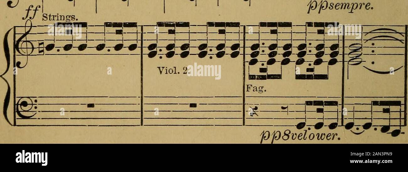 Beethoven's seventh symphony . ic), near the beginning of the Allegro, a suddentransition from C major to F-sharp major, accompa-nied with a change from loud to soft. But, indeed, i6 this Vivace is full of these sudden effects,— especiallyits second portion,—and they give it a distinct char-acter from the opening movements of any of theother Symphonies. What can be more arresting, for instance, than theway in which, at the beginning of the second half ofthe movement, after a loud, rough ascent of all theStrings in unison, fortissimo, enforced by all theWind in the intervals, also fortissimo, a Stock Photo