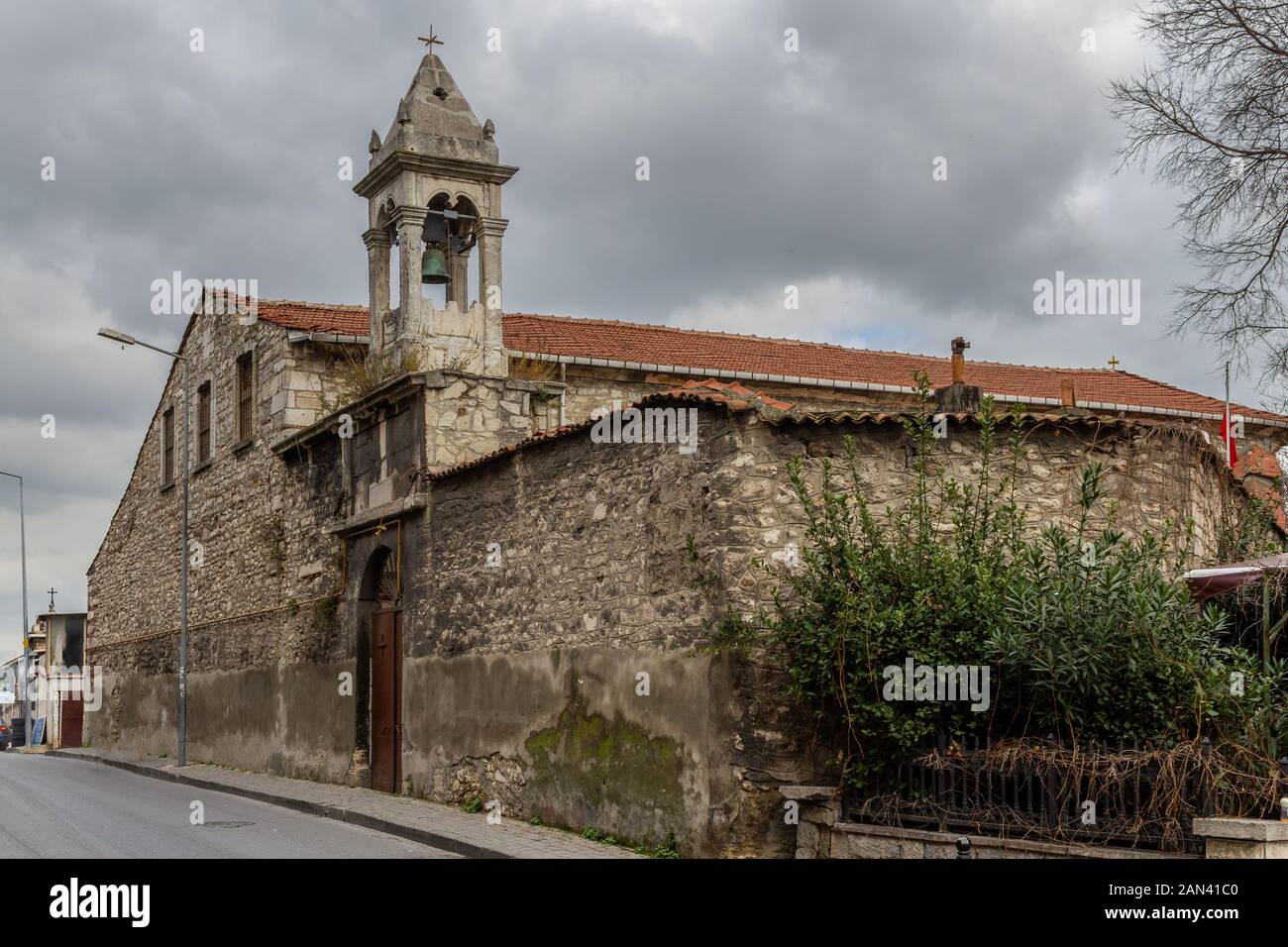 Topkapi Surp Nigogayos Armenian Church exterior view. Fatih, Istanbul, Turkey Stock Photo
