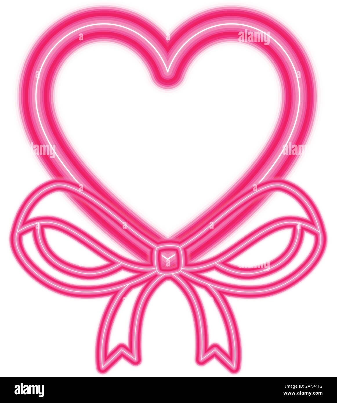 heart in neon light on white background Stock Vector Image & Art Alamy