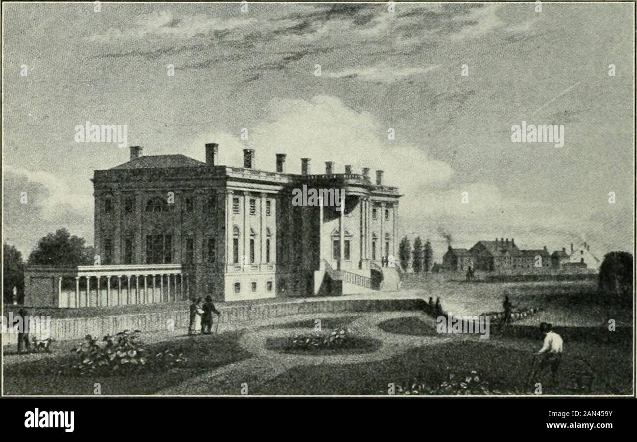 Tarry at home travels . - of Congress, the additions which hope-ful people expect to make as this half-centurygoes on. There seems to be no doubt that Washingtonand his commissioners, and LEnfant as well,supposed that the principal residents of the city,wdth the single exception of the President, would 2b 370 TAREY AT HOME TRAVELS fix their homes on the high plateau north and eastof the Capitol, It is exactly suited for whatthe modern world calls the residential quarterof the city. Washington himself built his ownhouse near the Capitol, just to the north of it,on this plateau. Pennsylvania Ave Stock Photo